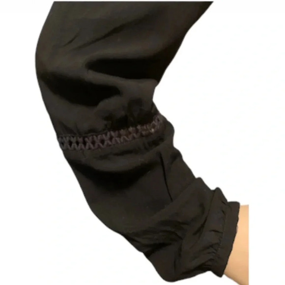 Ecru Isabel Black Boho Eyelet Long Sleeve Blouse | Top Size S - Picture 5 of 9